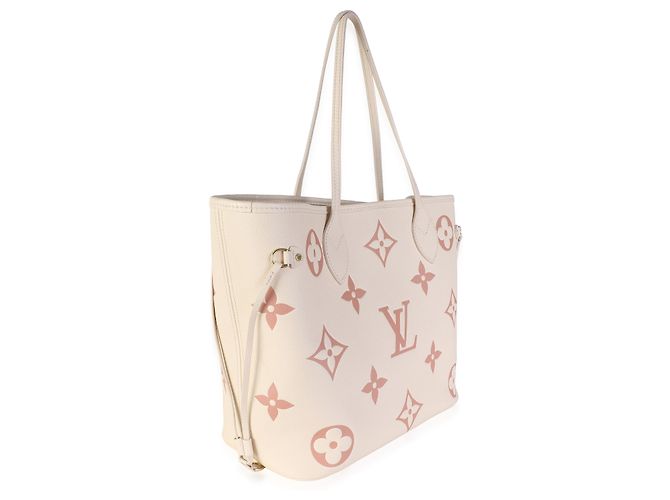 Louis Vuitton Creme Rose Trianon Giant Monogram Empreinte Neverfull MM - vista 4