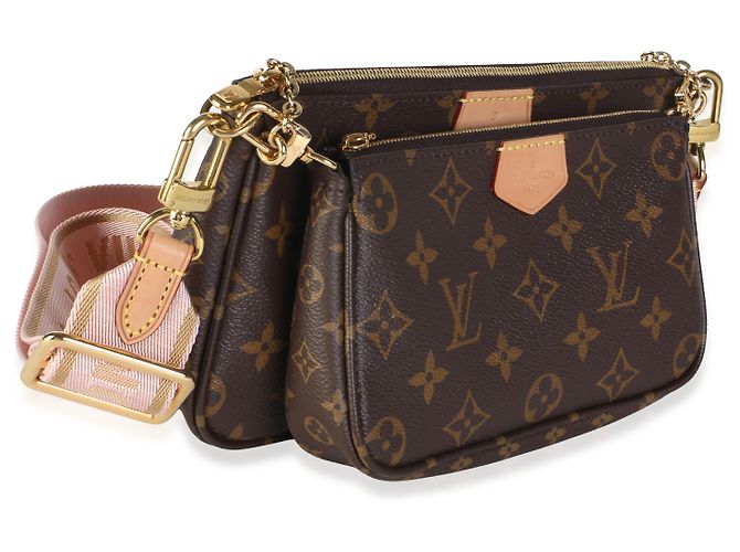 Louis Vuitton Rose Clair Monogram Canvas Multi Pochette Accessoires - vista 4