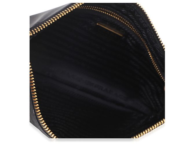 Borsa a spalla Prada Black Re-Nylon Saffiano Raso - vista 5