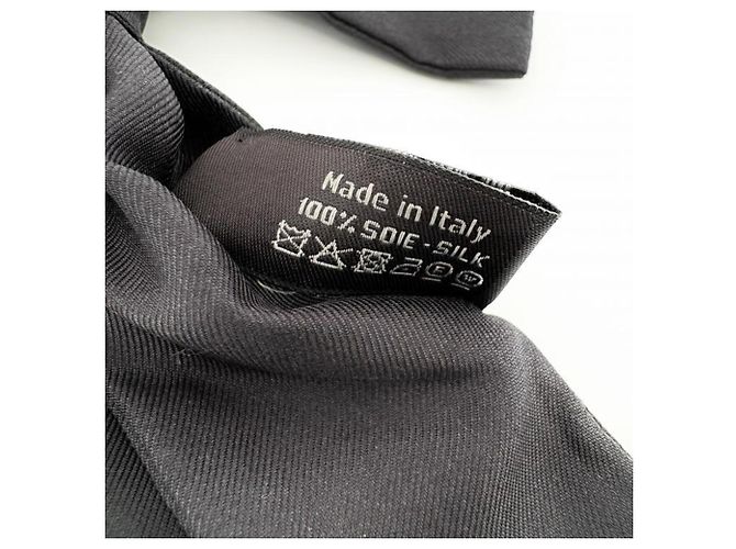 Scrunchie Chanel in nastro di seta con logo - vista 4