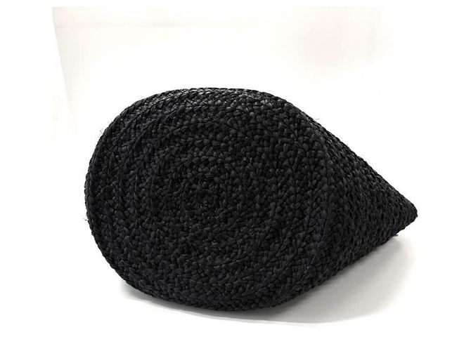 Autre Marque Sac cabas Saint Laurent en raphia Noir - vue 3