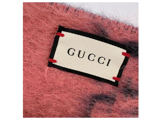 Sciarpa/Stola GUCCI in lana di alpaca GG - vista 4