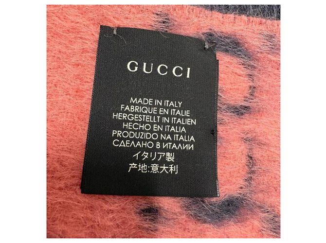 Sciarpa/Stola GUCCI in lana di alpaca GG - vista 5
