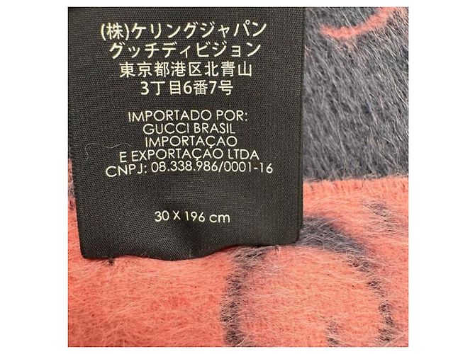 Sciarpa/Stola GUCCI in lana di alpaca GG - vista 7