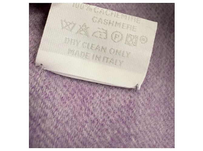 Stola Evelyne in cashmere Hermès, colore Purple - vista 6