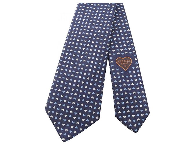 Hermès Cravatta in seta Navy Hermes - vista 2