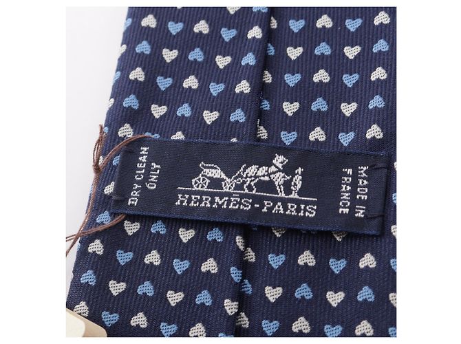 Hermès Cravatta in seta Navy Hermes - vista 4