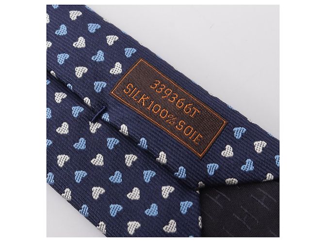 Hermès Cravatta in seta Navy Hermes - vista 5