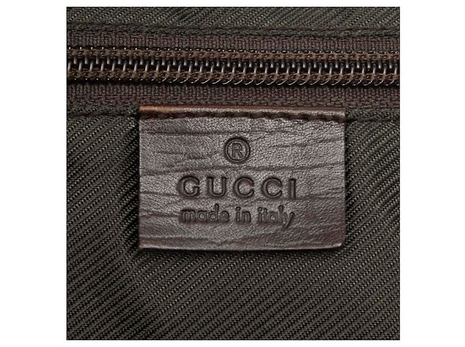 Borsa a tracolla Gucci GG Supreme in pelle beige - vista 11