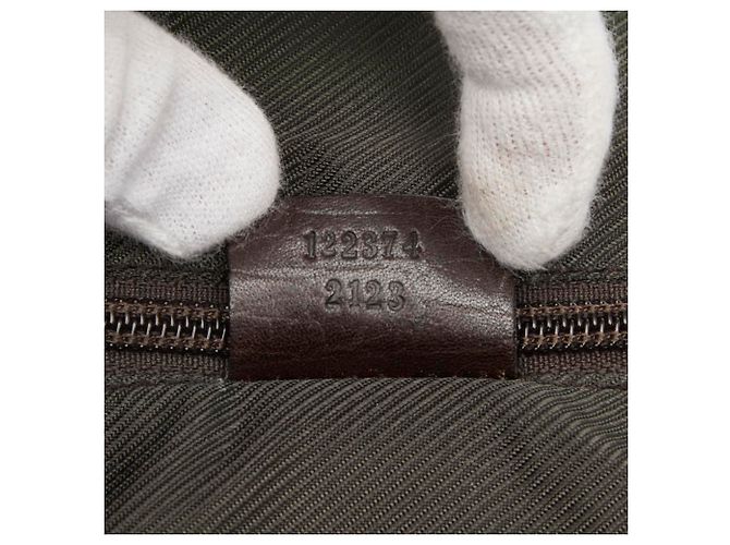 Borsa a tracolla Gucci GG Supreme in pelle beige - vista 12