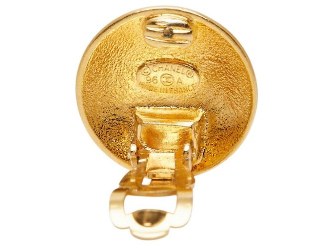 Chanel Coco Mark Vintage Clip-On Ohrringe mit Kronenmotiv - Ansicht 4