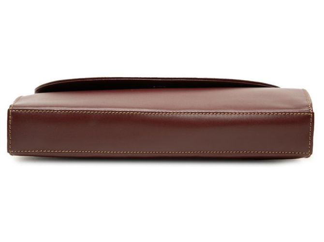 Clutch e borsa a tracolla Cartier Must Line in pelle Bordeaux - vista 3
