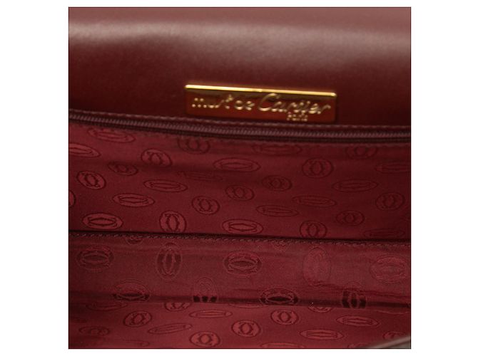 Clutch e borsa a tracolla Cartier Must Line in pelle Bordeaux - vista 4