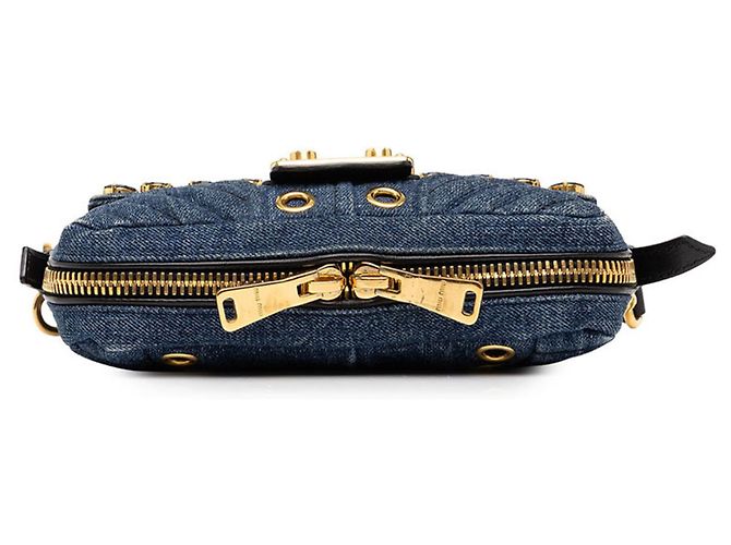 Borsa a tracolla Miu Miu Indigo Blue - vista 3