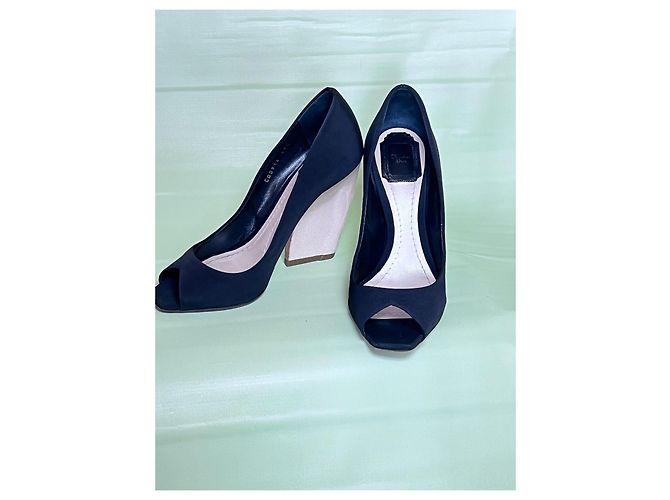 Dior Eclipse Décolleté peep-toe nero - vista 13