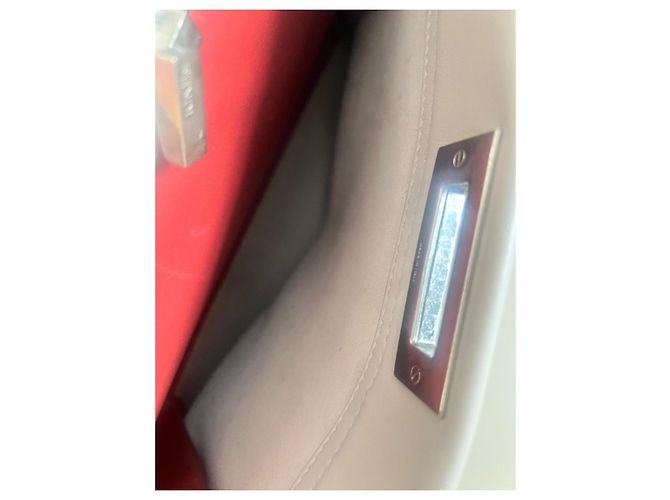 Fendi Peekaboo Borsa Top Handle in pelle Taupe - vista 9