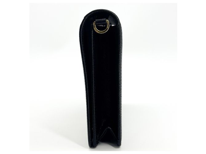 Prada Flap Card Case on Chain Saffiano Leather - view 3