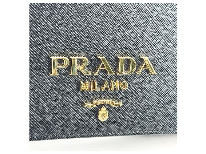 Prada Flap Card Case on Chain Saffiano Leather - view 7