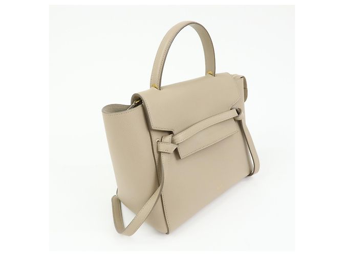 Céline Cinto Celine em couro texturizado Medium - vista 4