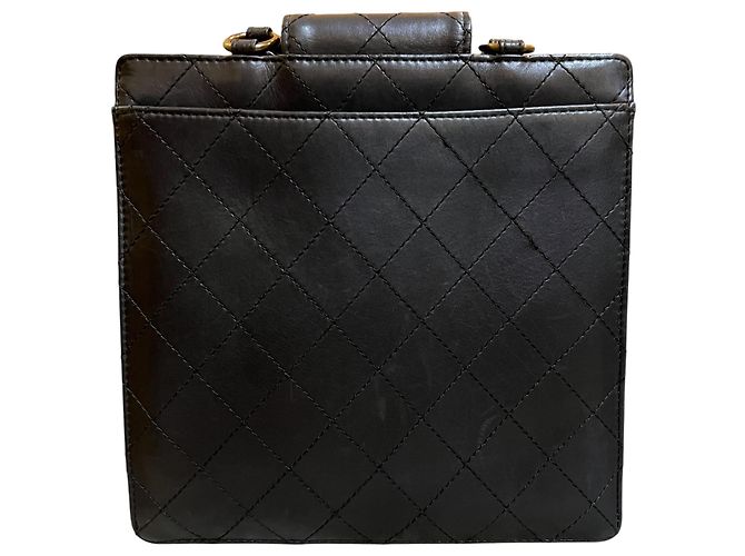 1996 Chanel CC gesteppte Lammleder Handtasche mit Drehverschluss - Ansicht 3