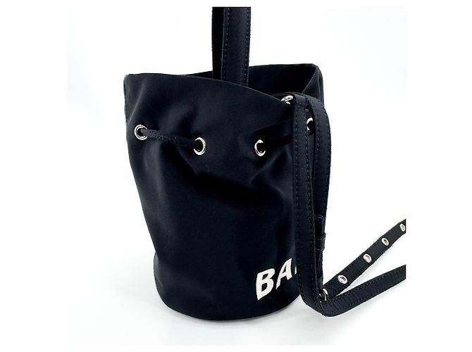 Balenciaga Wheel Drawstring Bucket Nylon XS - vista 4