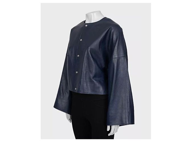 Céline NWT Celine Kurze Jacke aus blauem Lammleder Sz.38/M Gebraucht - Ansicht 2