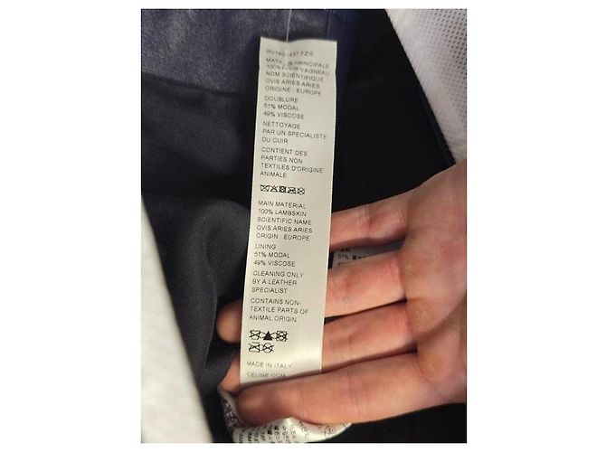 Céline NWT Celine Kurze Jacke aus blauem Lammleder Sz.38/M Gebraucht - Ansicht 6