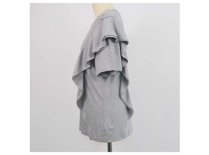 Chloé Top de algodón con volantes Radiant Grey Chloe - vista 2