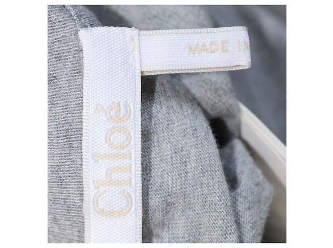 Chloé Top de algodón con volantes Radiant Grey Chloe - vista 5