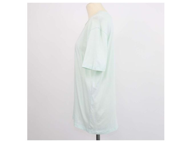 Stella Mc Cartney Camiseta de algodón verde claro Stella McCartney con estampado Lucky Number - vista 2