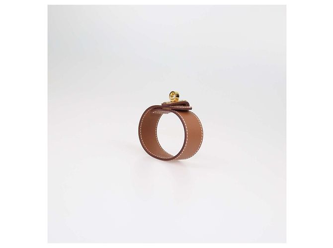 Hermès Bracciale Hermes Kelly Twist in pelle Swift Gold T3 - vista 5