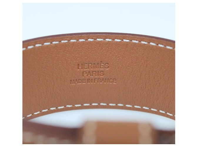 Hermès Bracciale Hermes Kelly Twist in pelle Swift Gold T3 - vista 6