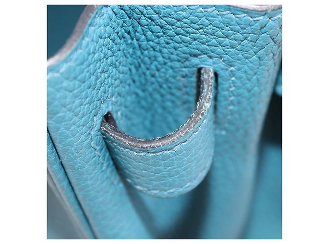 Hermès Borsa Hermes Kelly Retourne 32 in pelle Togo Vert Bosphore con hardware Palladium - vista 5
