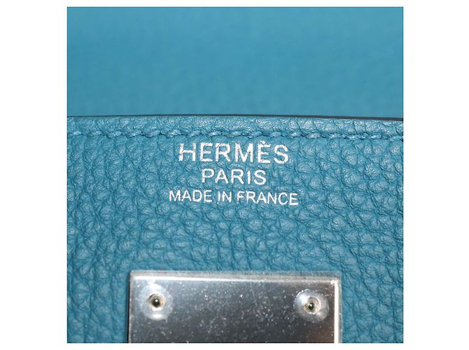 Hermès Borsa Hermes Kelly Retourne 32 in pelle Togo Vert Bosphore con hardware Palladium - vista 6