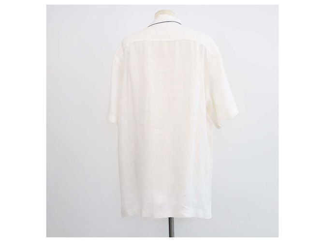 Camicia Tiki in lino bianco Loro Piana - vista 3
