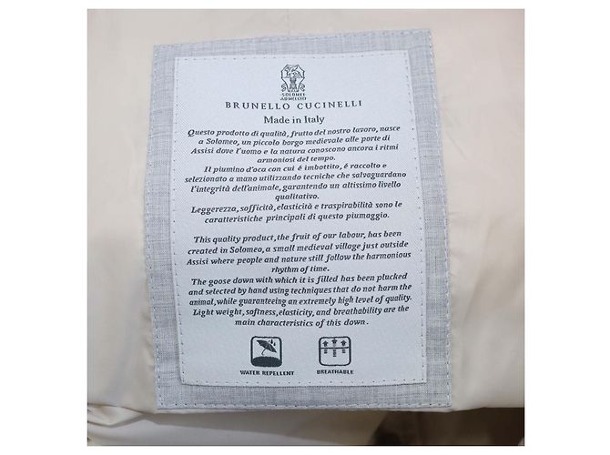 Brunello Cucinelli Off White Blend Polyester Daunenweste - Ansicht 5