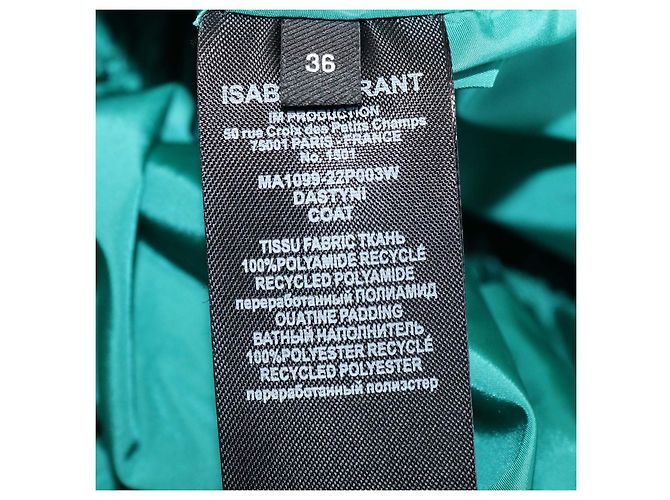 Isabel Marant Dastyni High Neck Jacke aus grünem Nylon - Ansicht 6