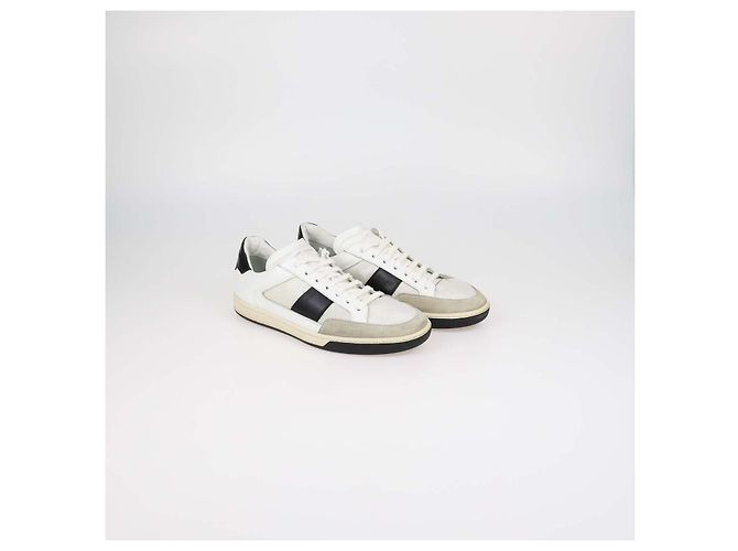 Autre Marque Sneakers basse Saint Laurent in pelle e mesh bianco e nero - vista 2