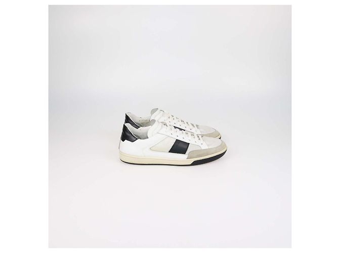 Autre Marque Sneakers basse Saint Laurent in pelle e mesh bianco e nero - vista 3