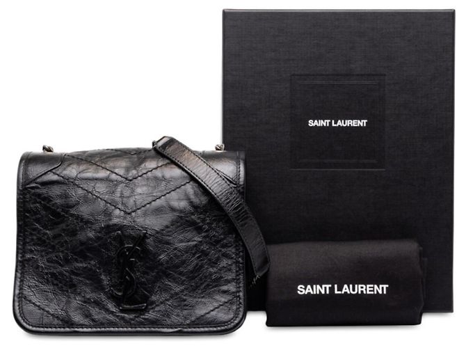 Autre Marque Borsa a tracolla Saint Laurent Cassandra Niki con logo YSL e catena - vista 7