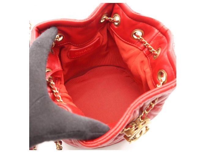 Borsa a secchiello con coulisse Chanel Matelassé - vista 3