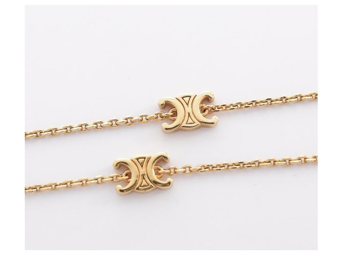Céline Collar Celine Triomphe chapado en oro - vista 6