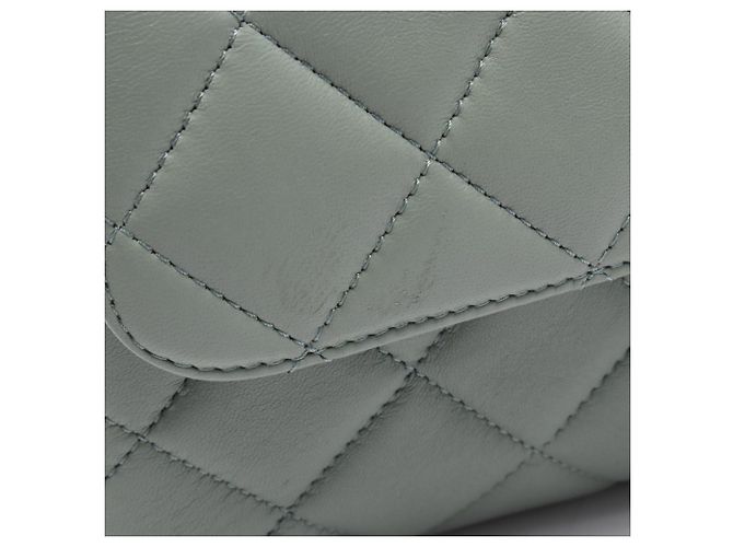 Borsa a tracolla Chanel Trendy CC in pelle verde - vista 6
