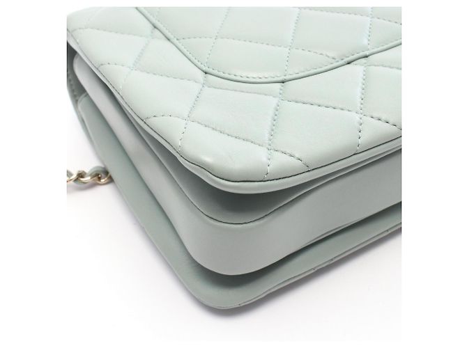 Borsa a tracolla Chanel Trendy CC in pelle verde - vista 8