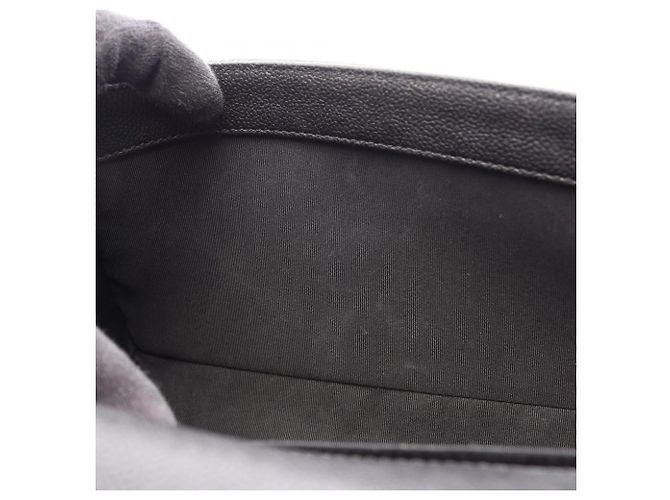 Borsa a tracolla Chanel Boy in pelle di vitello grana grossa nera - vista 7
