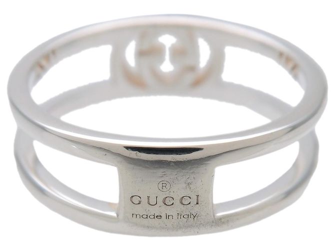 Anello Gucci Interlocking G Flower Band in argento sterling - vista 2