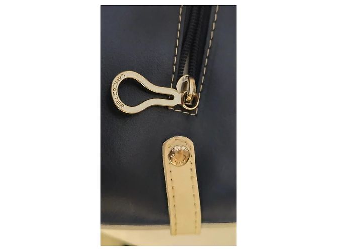 Autre Marque Lancaster Borsa a tracolla in pelle blu e bianca con ciondolo a cuore - vista 16