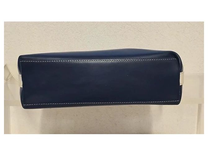 Autre Marque Lancaster Borsa a tracolla in pelle blu e bianca con ciondolo a cuore - vista 9