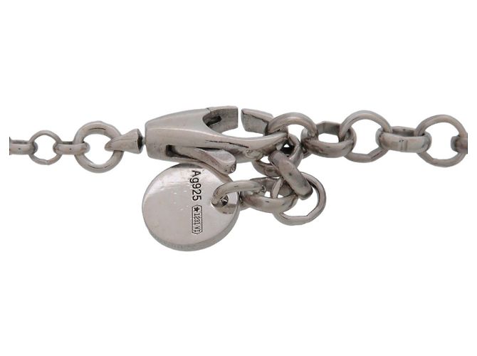 Pendente a catena Interlocking G inciso Gucci in argento sterling Large - vista 5