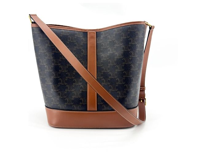 Céline Celine Bucket Triomphe Coated Canvas Small - vista 2